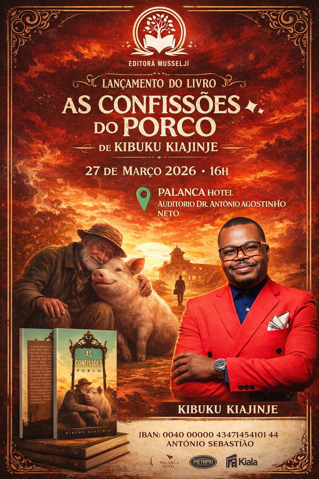 ESCRITOR KIBUKU KIAJINJE LANÇA LIVRO 